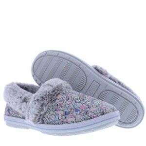 Bobs Skechers Too Cozy Snuggle Pups & Dogs Gray Memory Foam Slippers 🆕⌚📦🏃💨🚚